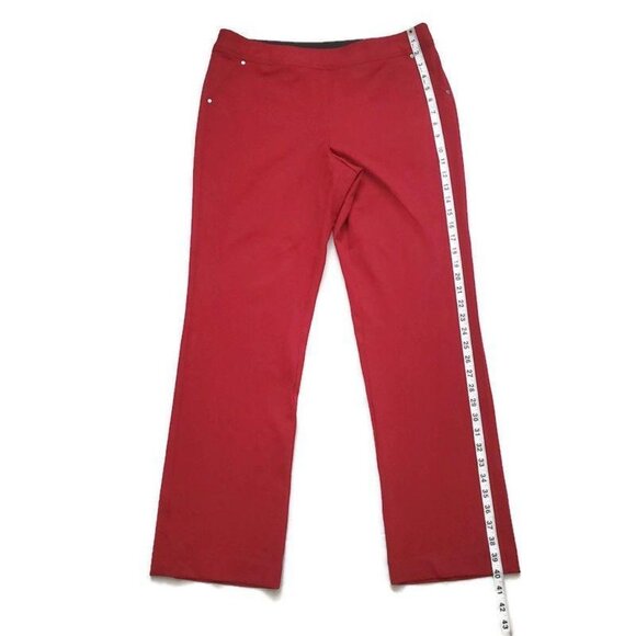 Skye's The Limit Red Back Zip Pocke Pull-On Ponte Pants Women's Size 12 NWT - Picture 13 of 15